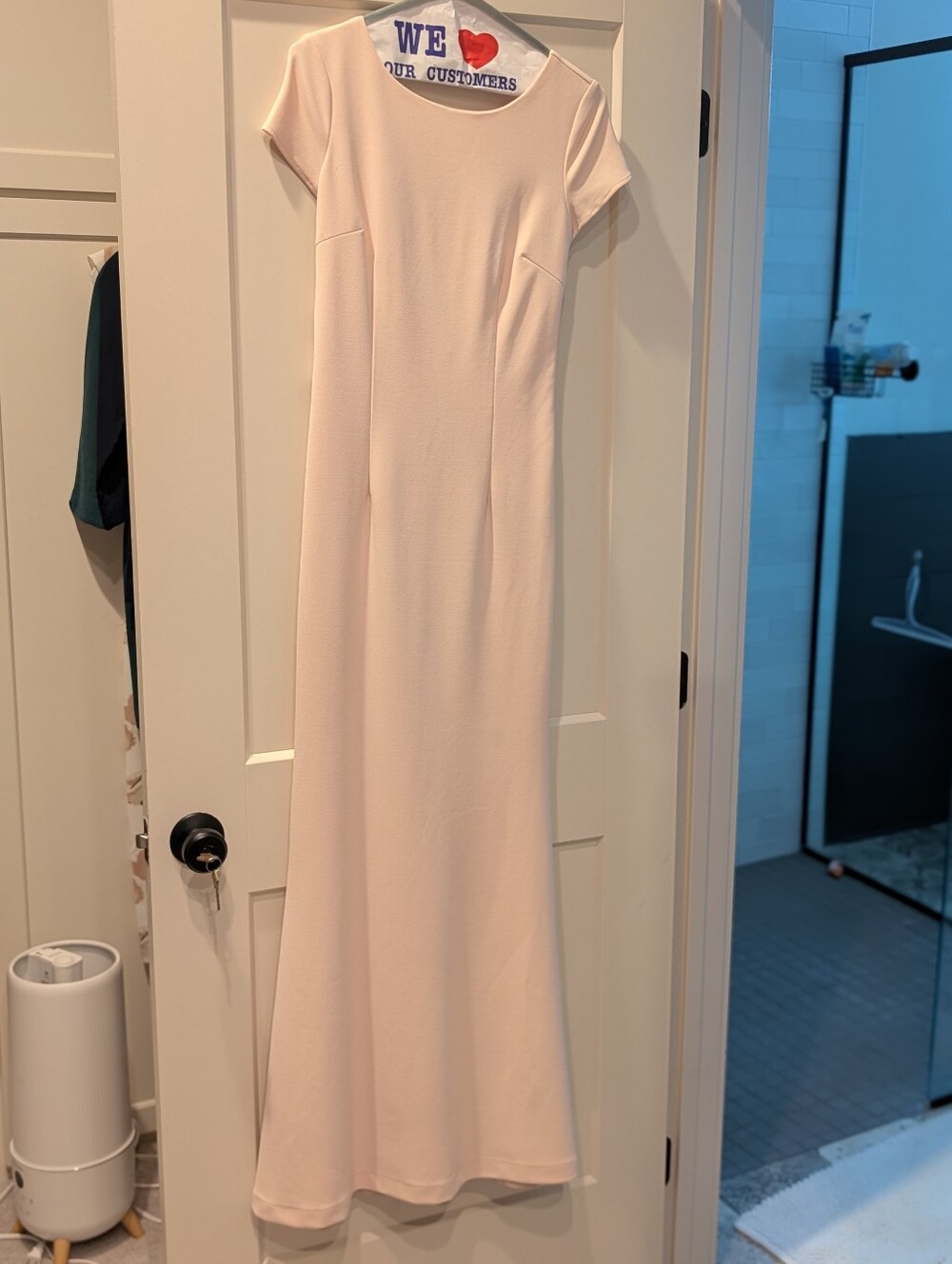 Lulu's Soft Blush Cap-Sleeve Maxi Dress - Size Small